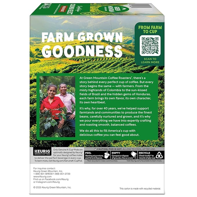 Green Mountain Coffee Roasters Colombia Select, Single-Serve Keurig K-Cup Pods, Medium Roast Coffee Pods, 96 Count