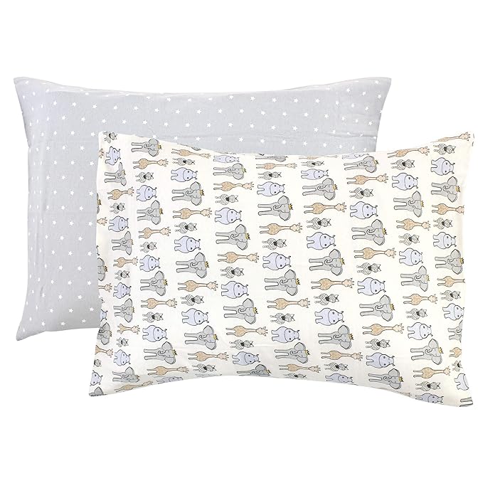 Hudson Baby Unisex Baby and Toddler Cotton Toddler Pillow Case, Royal Safari, One Size