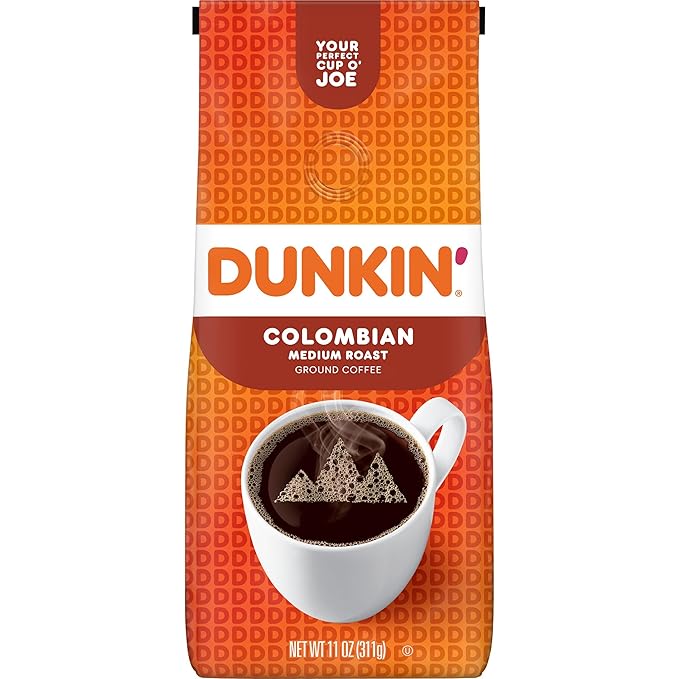 Dunkin' Colombian Medium Roast Ground Coffee, 11 Ounce