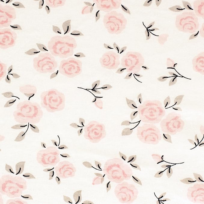 Hudson Baby Unisex Baby Cotton Toddler Pillow Case, Neutral Pink Floral, One Size