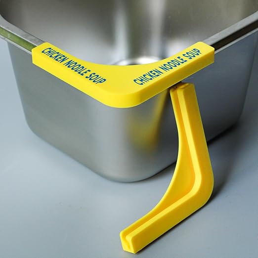 Culinary ID Bands Chicken Noodle Soup Pan Label, Silicone Corner Label for Full, 1/2, 1/3, 1/6 Size Pans, Food-Grade, Heat Resistant, Fits Metal and Plastic Pans