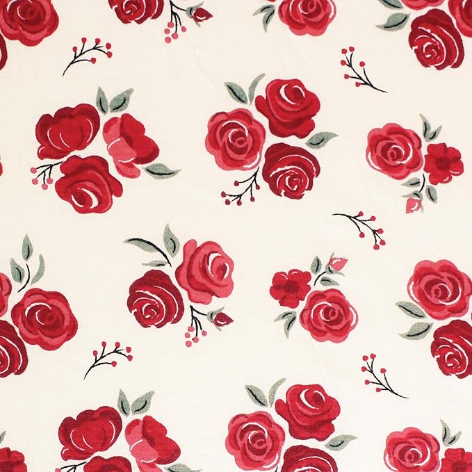 Hudson Baby Unisex Baby Cotton Toddler Pillow Case, Red Rose, One Size