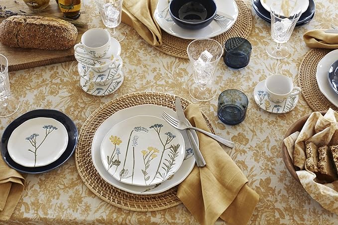 Lenox 898386 Wildflowers Tea Cup & Saucer, Set Of 4