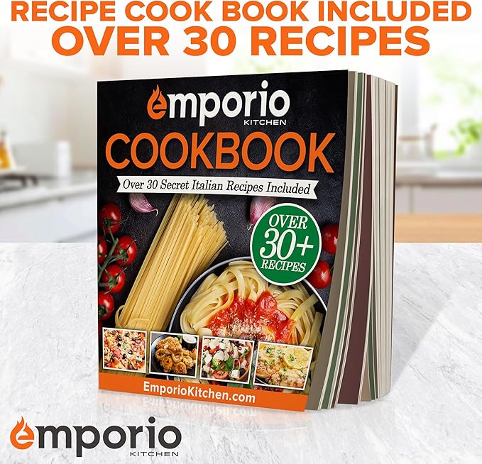 Emporio Kitchen Baking Pan Set - Nonstick Coating, Carbon Steel Bakeware Set with Gray Silicone Handles, PFOA, PFOS, PTFE Free, Recipe Booklet Included, Oven Safe Tray (Up To 450° F), Set of 25 - Gray