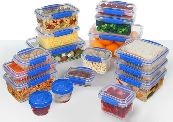 Sistema KLIP IT Collection Food Storage Containers 34-Piece SetBlue
