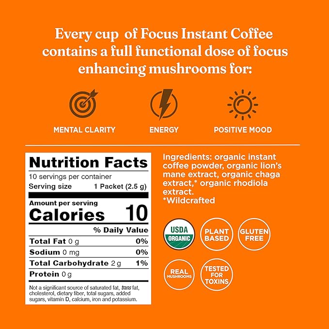 Four Sigmatic Mushroom Coffee Mix Pack of 2 - Lion's Mane and Chaga & Cordyceps and Chaga