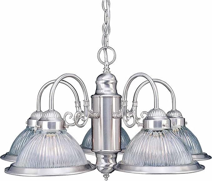 Volume Lighting V4715-33 Roth 5-Light Chandelier, 23" x 23" x 14", Brushed Nickel