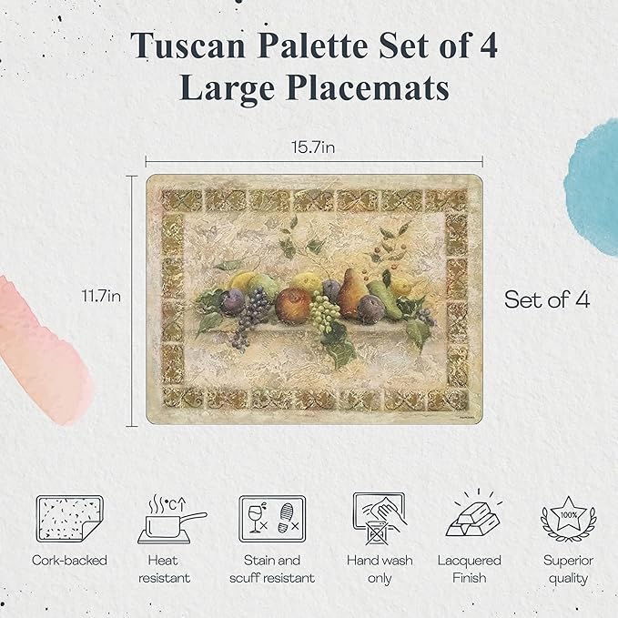 Pimpernel Placemats, One Size, Multicolor
