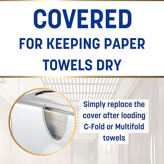 San Jamar Countertop Paper Towel Dispenser Holds Multifold, C-Fold, Or Singlefold Towels for Bathroom, Restaurants, Cafes, Fast Food, Plastic, 9 X 12.25 X 6 Inches, Silver