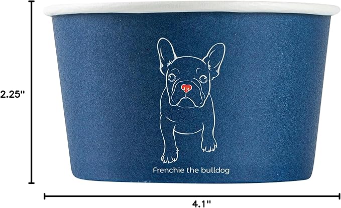 Coppetta 12 Ounce Dessert Cups, 50 Disposable Ice Cream Cups - Lids Sold Separately, Sturdy, Frenchie Paper FroYo Bowls, For Hot And Cold Foods, Perfect For Gelato Or Mousse - Restaurantware
