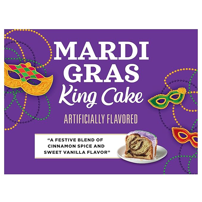 Community Coffee Mardi Gras King Cake Flavored 12 Ounces, Medium Roast Ground Coffee, 12 Ounce Bag (Pack of 1)