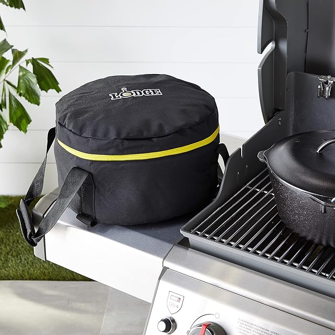 Lodge Black Camp Dutch Oven Tote Bag - Durable Camp Dutch Oven Bag with Handles - 12 Inch