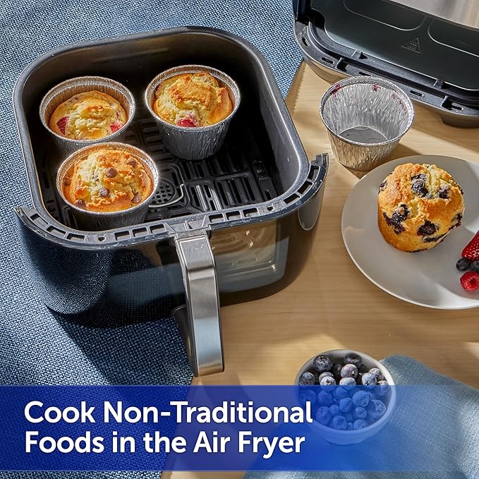 Reynolds Kitchens Air Fryer Cups, Easily Cook Individual Air Fryer Food and Non-Traditional Foods, Great for Meal Prepping and Picky Eaters, Oven-Safe and Grill-Safe, 30 Pack, 8 fl oz.