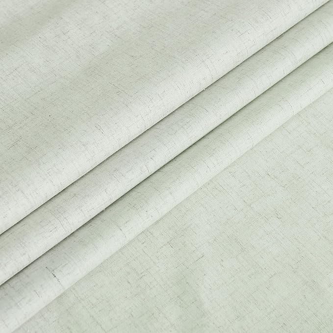NICETOWN 100% Blackout French Door Curtains for Kitchen Tricia Window Door Covering Thermal Insulated Curtain Panel Tie Up Shade for Patio Glass Window, 36" W x 72" L, 1 Panel, Sage Green