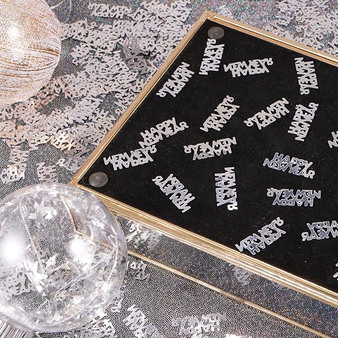 500 Pcs New Year Confetti, Gold 2026 Table Shiny Confetti Glitter for Happy New Year Decorations 2026 New Years Eve Table Decorations