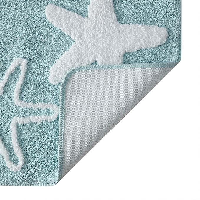 Sweet Home Collection Bathroom Accessories Sets Unique Collections Modern Classic Contemporary Decorative Beautiful Designs Bath Shower Tub Décor, 2 Piece Rug, Beach Shells, (Pack of 12)