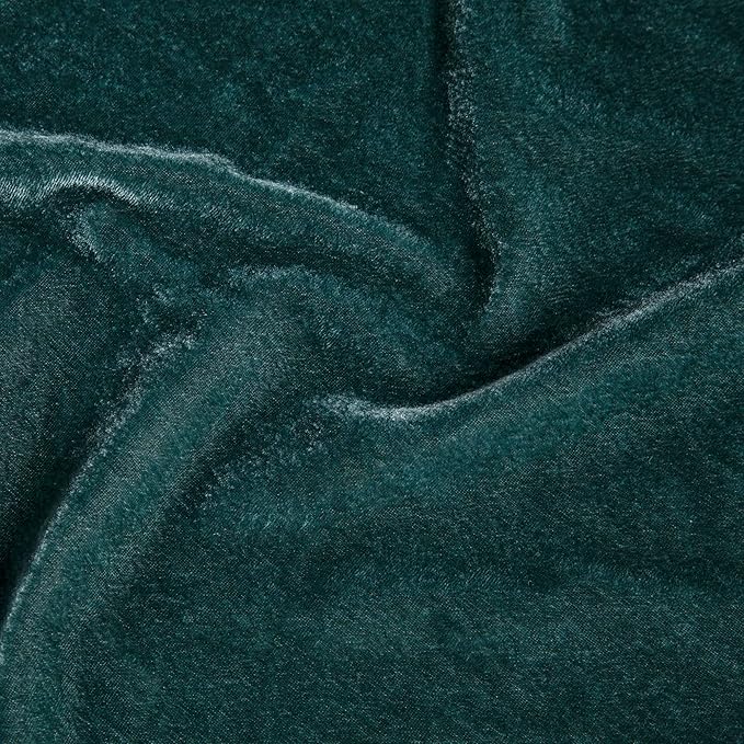 HiEnd Accents Stella Faux Silk Velvet Long Ruffled Pillow, 14x26 inch, Storm Blue, Romantic Western Modern Traditional Style Luxury Bedding, Decorative Throw Pillow
