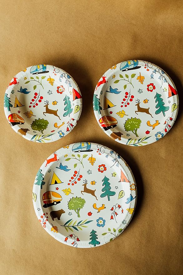 Camp Casual - CC-007WB Eco-Friendly 20 oz Paper Bowls 24 ct - Into The Woods