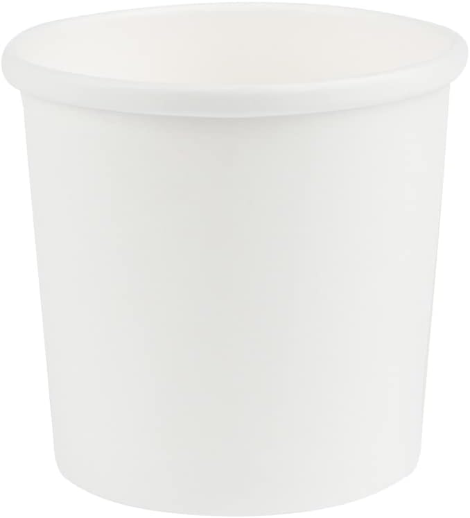 Restaurantware-Bio Tek 12 Ounce Disposable Soup Cups, 200 Microwavable Paper Soup Cups - Vented Lids Sold Separately, Hot And Cold Foods, White Paper To Go Containers, For Desserts Or Treats