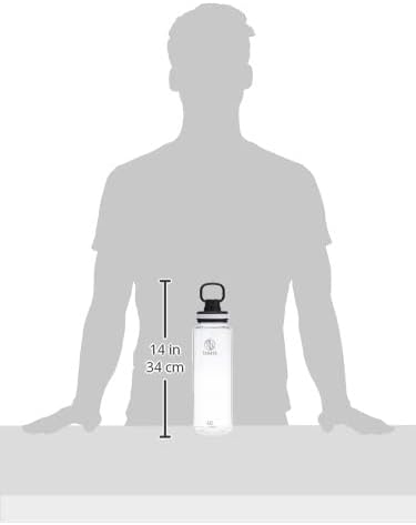 Takeya Tritan Water Bottle with Spout Lid - Durable Dishwasher-Safe Water Bottle - Simple, Modern Bottle - Reusable Water Bottle with Leak-Proof Lid - 40 oz, Clear