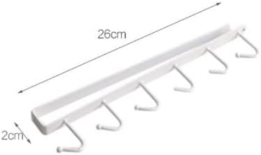 Kitchen Storage Rack Art Clapboard Hanger Wardrobe Multifunctional Hook Kitchen Cabinet 6 Hook Hook Finishing Rack Without Nails Storage Shelves