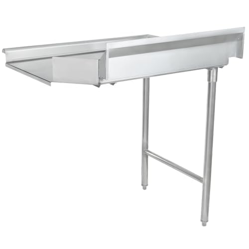 EMPURA 36" Wide Stainless Steel Clean Dishtable with Backsplash | Straight Design Left Hand Side Commercial Worktop table for Restaurant Diner Cafeteria Kitchen | 36"W x 30"D x 41.5"H, 16 Gauge, NSF