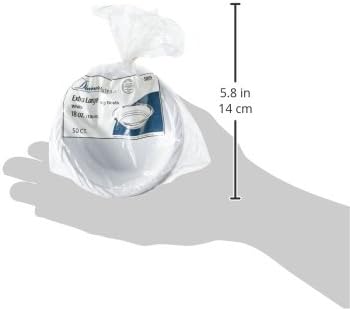 Blue Sky 50 Count Disposable Plastic Bowls, 18 oz., White