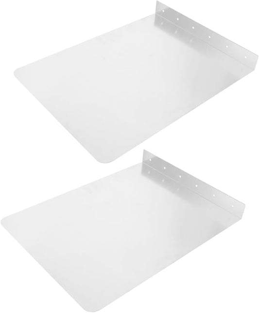jojofuny 2pcs Wall Mounted Stainless Steel Splash Guard Kitchen Sink Side Splatter Shield Easy Installation Cleaning Prevents for Home Use