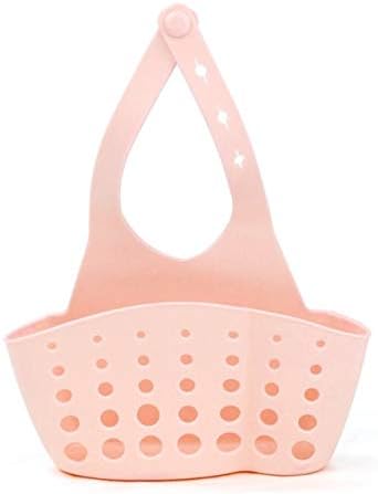 1Pcs Kitchen Organizer Adjustable Snap Sink Soap Sponge Holder Kitchen Hanging Drain Basket Kitchen Gadgets (Color : B) (D)