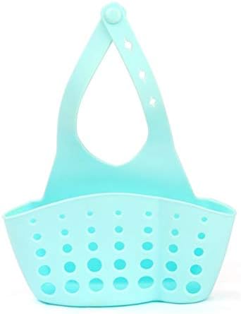 1Pcs Kitchen Organizer Adjustable Snap Sink Soap Sponge Holder Kitchen Hanging Drain Basket Kitchen Gadgets (Color : B) (A)