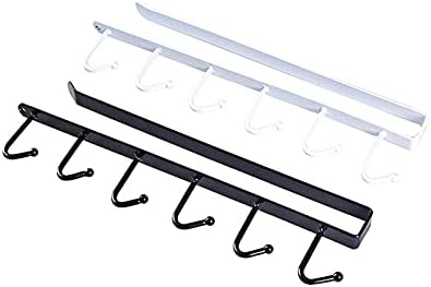 Kitchen Storage Rack Art Clapboard Hanger Wardrobe Multifunctional Hook Kitchen Cabinet 6 Hook Hook Finishing Rack Without Nails Storage Shelves