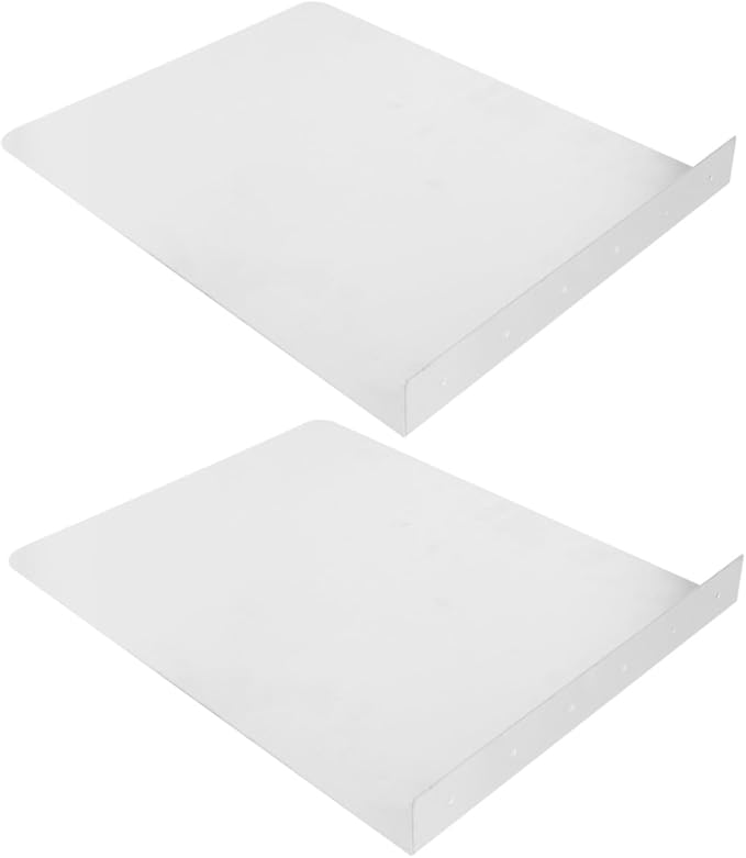 Veemoon 2 Mounted Stainless Steel Sink Splash Guard Kitchen Sink Splatter Shield Water-Resistant Side Splash Barrier for Home Use