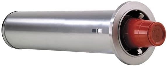 DISPENSE-RITE ADJ-2F in-Counter Cup Dispenser, Adjustable Stainless Steel, Fits 8 oz. to 44 oz. Paper, Plastic and Foam Cups, 22" Length, One Spring, 6-7/8" Dia, F Spring Model