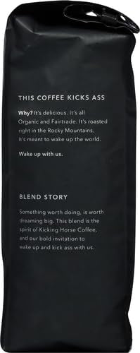 Kicking Horse Coffee, Kick Ass, Dark Roast, Whole Bean, 10 Oz, (Pack of 2)