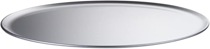 Restaurantware Met Lux 16 Inch Commercial Pizza Pan 1 Coupe Style Pizza Cooking Tray - Heavy-Duty 18-Gauge Aluminum Round Baking Tray Oven-Baking For Pizzas & More