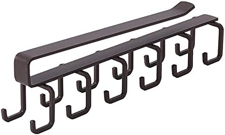 Kitchen Storage Rack Art Clapboard Hanger Wardrobe Multifunctional Hook Kitchen Cabinet 6 Hook Hook Finishing Rack Without Nails Storage Shelves