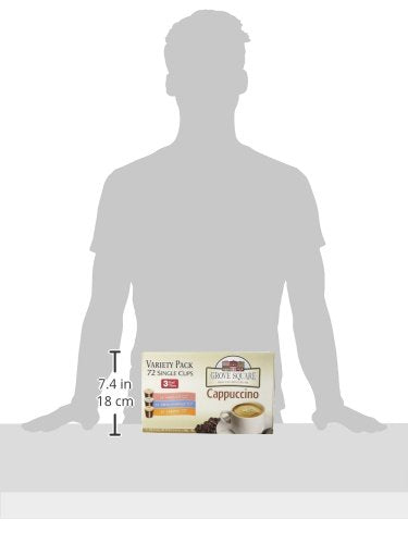 Grove Square Cappuccino Pods, Variety, Single Serve (Pack of 72)