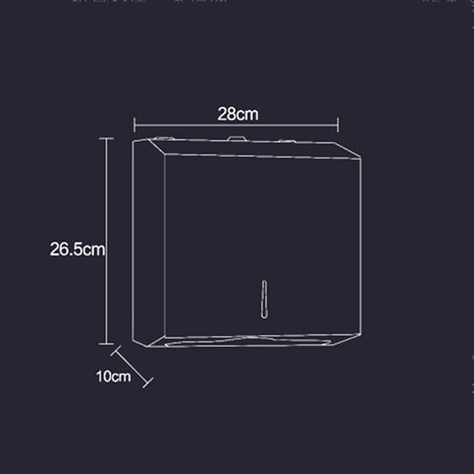 304 Stainless Steel Paper Towel Holder Wall-Mounted Paper Towel Dispenser with Lock for Bathroom Kitchen Commercial Office Bathroom Hardware