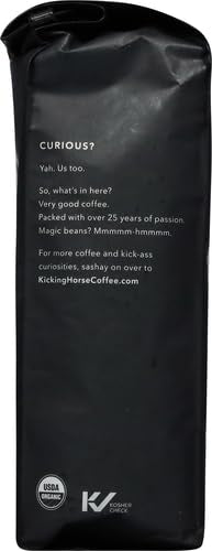 Kicking Horse Coffee, Kick Ass, Dark Roast, Whole Bean, 10 Oz, (Pack of 2)