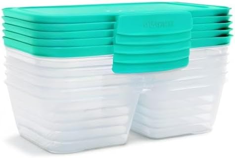 Sistema Nest It Meal Prep Food Storage Containers with Lids, 8-Pack of Assorted Sizes, Airtight & Leak-Resistant, Dishwasher, Microwave, & Freezer-Safe, BPA-Free