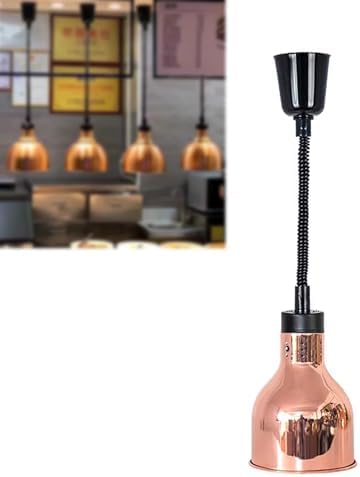Hanging Food Heat Lamp Warmer for Buffet, Catering & Restaurants – Pendant Ceiling Lights to Keep Steak Warm – Kitchen Supplies (Rose Gold, Color3)