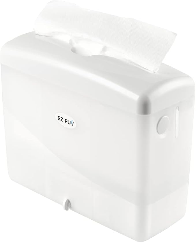 EZ-Pull Countertop MULTIFOLD Paper Towel Dispenser for Kitchen/Bathroom/Office/RV/Airbnb, White 4500-EZ