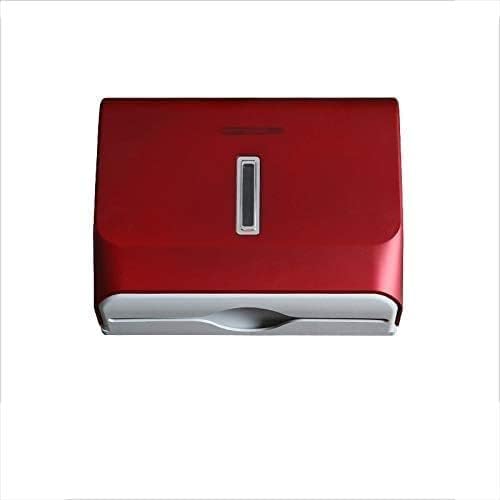 Sturdy Paper Towel Holders Paper Towel Dispenser Large Capacity Toilet Tissue Box, Paper Towel Dispenser for Kitchen, Home and Commercial Paper Holder High Capacity (Red)