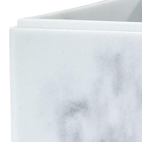 Avanti Linens - Wastebasket, Decorative Trash Can, Marble Inspired Home Decor (Catania Collection)