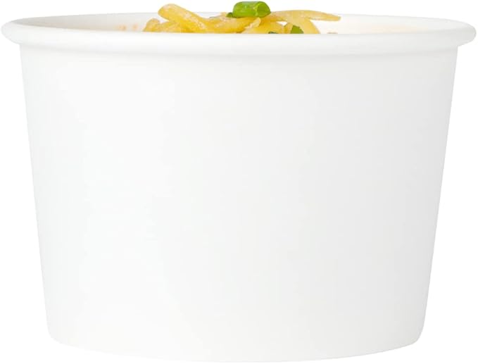 Coppetta 4 Ounce Dessert Cups, 200 Disposable Ice Cream Cups - Lids Sold Separately, Heavy-Duty, White Paper Frozen Yogurt Bowls, For Hot And Cold Foods, Perfect For Gelato Or Mousse - Restaurantware