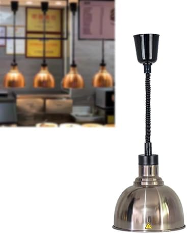 Rose Gold Hanging Food Heat Lamp Warmer - Catering Heating Light for Buffet & Restaurant, Pendant Ceiling Lights to Keep Steak & Food Warm - Kitchen Supplies