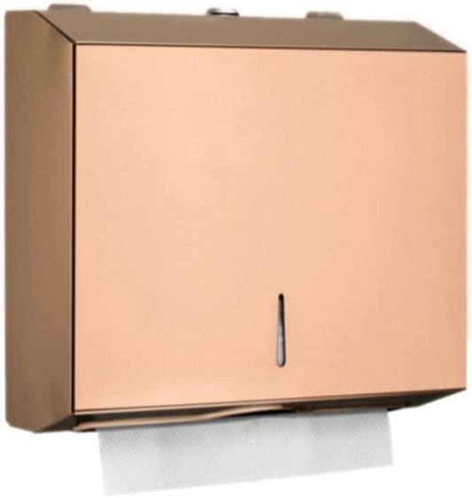 304 Stainless Steel Paper Towel Holder Wall-Mounted Paper Towel Dispenser with Lock for Bathroom Kitchen Commercial Office Bathroom Hardware