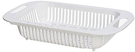 Kitchen Storage Rack Kitchen Retractable Sink Vegetable Basket Hollow Fruit And Vegetable Cleaning Basket Multifunctional Sink Vegetable Drain Basket Storage Shelves (Color : Gold) (Gold)