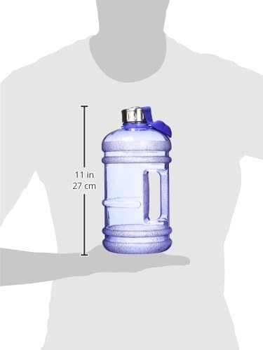 New Wave Enviro Iconic 2.2 Liter BPA Free Water Bottle with Stainless Steel Cap, Integrated Handle for Easy Carrying, Gym and Lifestyle Bottle, 2.2 Liter Capacity, Blue