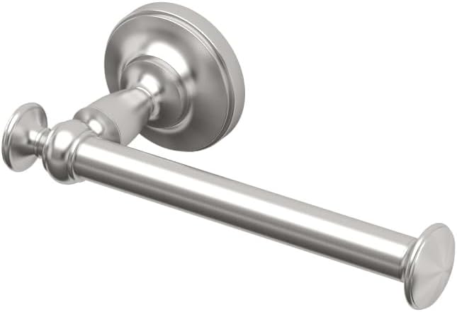 Gatco 4023AZ Tavern Tissue Holder, Satin Nickel/Wall Mounted Euro Style Toilet Tissue Holder, 7.13" W